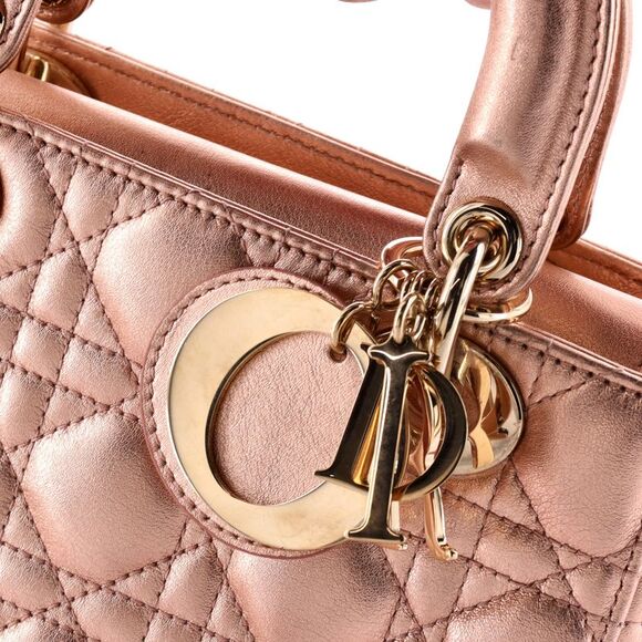 Christian Dior My ABCDior Lady Dior Bag Metallic Cannage Quilt Leather - Picture 6 of 9